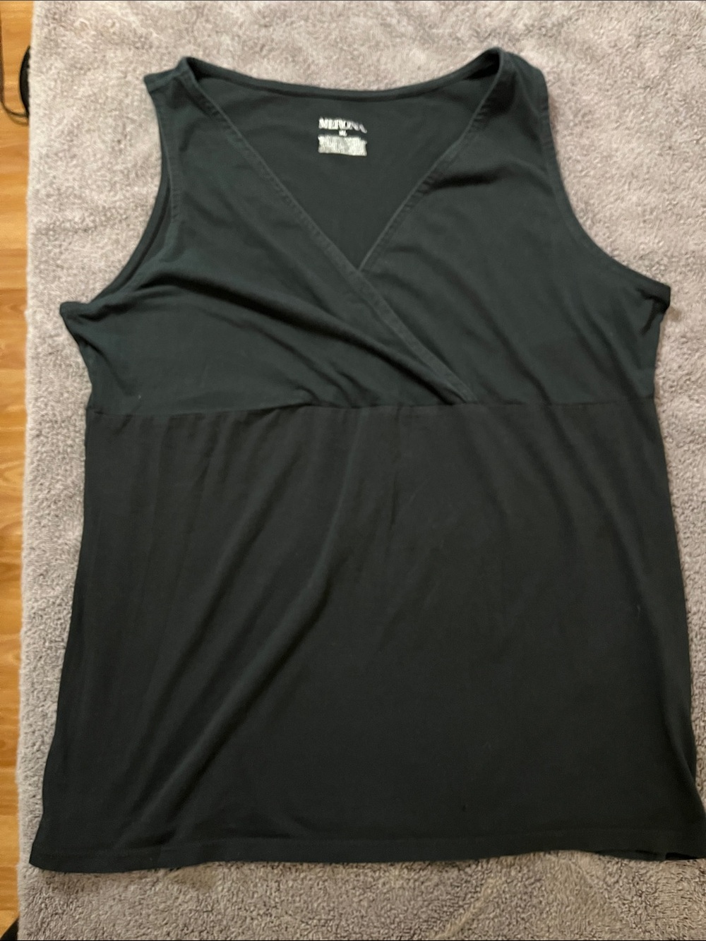 Merona Black Sleeveless Wrap-Front Tank Top